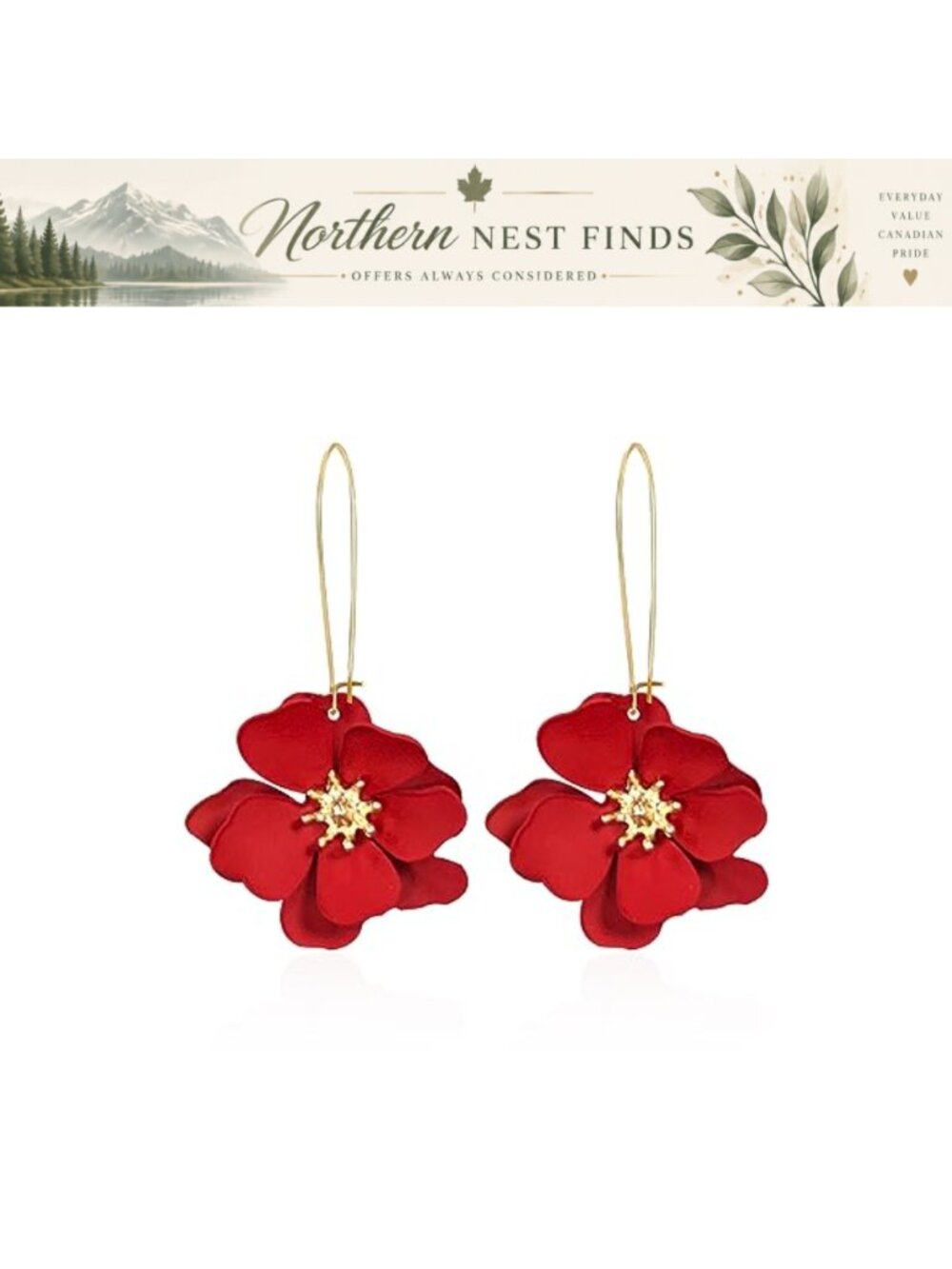 Bohemian Daisy Flower Dangle Earrings Long Petal Drop Layered for Women